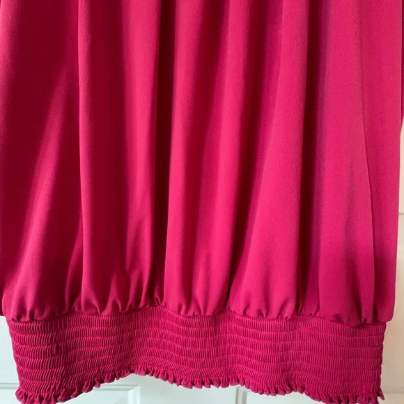 Women's Flutter Sleeve Shirt Size S Raspberry Pink Style & Co. - Picture 6 of 9